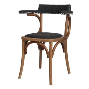 mobiliario-contract-sillon madera tapizada color.negro EMILY 1 1